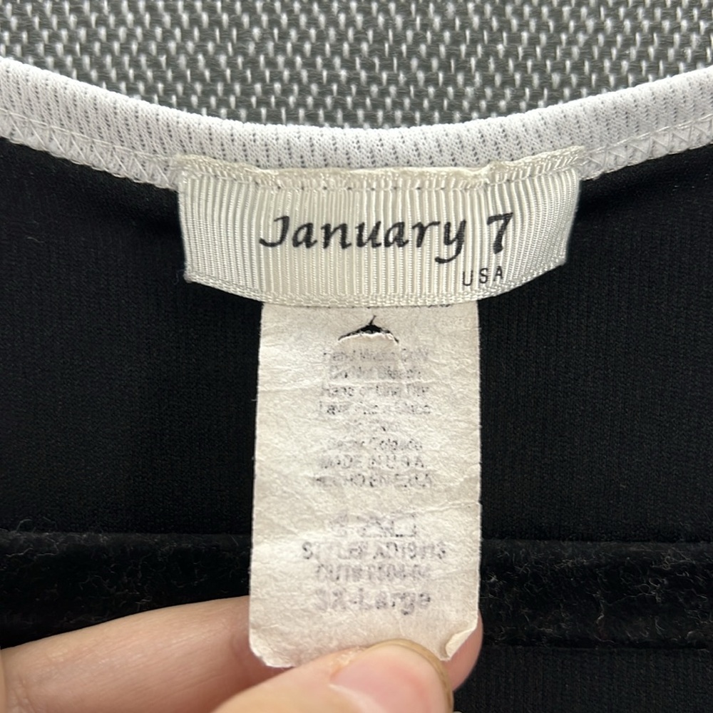 January 7 Made In USA Black White Hustle 99 Women‎ Lightweight Jersey Dress 3XL - Picture 6 of 10